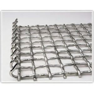Woven Mine Screen Braided Crimped Wire Mesh Pre Bent Into Corrugated Form Wire