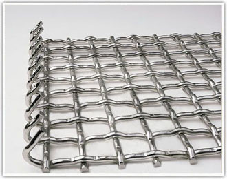 Woven Mine Screen Braided Crimped Wire Mesh Pre Bent Into Corrugated Form Wire