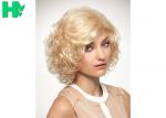 Buy cheap Half Hand Made 14 Inch Short Synthetic Wigs For White Women Heat Resistant from wholesalers