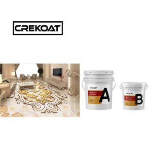 Buy cheap Degradable Transparent Epoxy Resin Floor Coating 3D Metallic Without Cracks MSDS from wholesalers