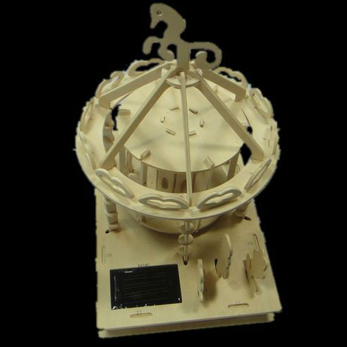 DIY Self Assembling Solar Educational Toys Wooden Playground Toys