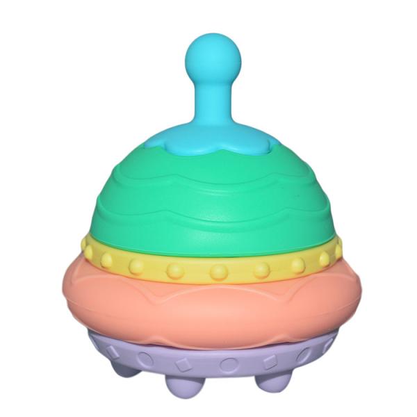 Quality Customizable Children'S Educational Toy Hamburger Silicone Stacking Toy for sale
