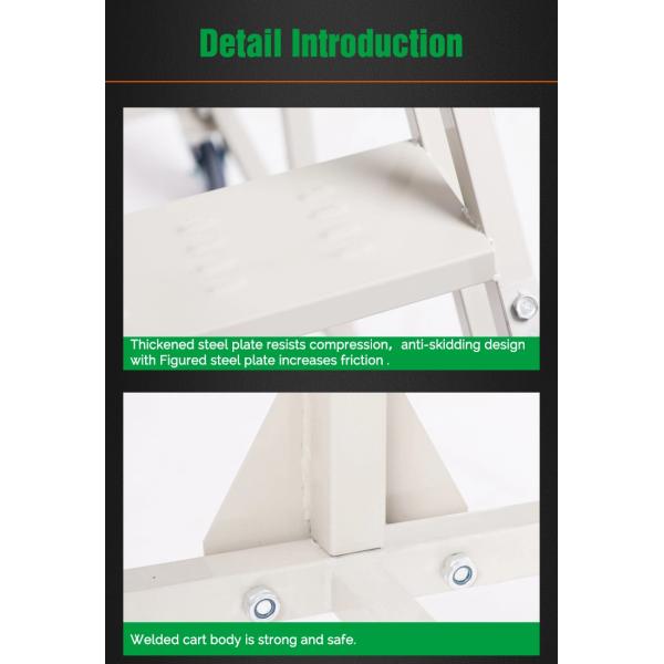Warehouse Heavy Duty Carrying Platform Loading Step Mobile Ladder Trolley Truck