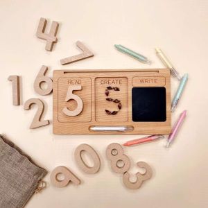 Montessori Early Education Toys Number Tracing Board Learning Penmanship