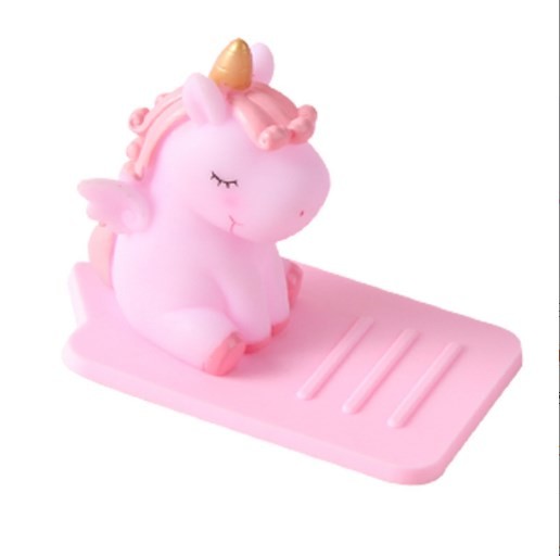 Buy cheap Cartoon Silicone Lazy Mobile Phone Holder Unicorn Car Desktop Multi-function Adjustable Bracket Non-slip Stand from wholesalers