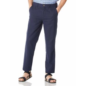 Buy cheap 48% Cotton Mens Casual Linen Pants Breathable with Drawstring from wholesalers