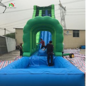 Buy cheap Giant Water Slide Inflatable Commercial Inflatable Water Slide with Pool from wholesalers