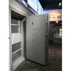 Single Leaf Width 1000mm Depth 300mm Steel Vault Door For Bank