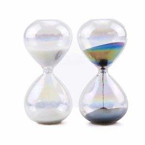 Buy cheap Classic Glass Sand Timer Hourglass  Sand Clock Black And White from wholesalers