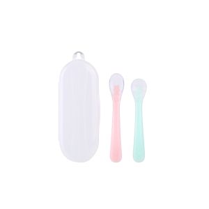 Heat resistant up to 200°F Soft silicone food spoon with Easy To Clean feature