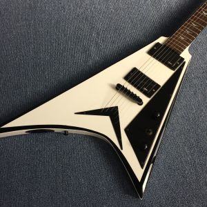 Buy cheap High-quality custom V style electric guitar rosewood fingerboard yellow circle black edge from wholesalers