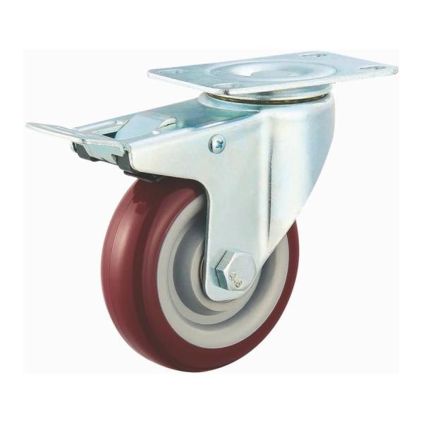 Quality 4 inch PVC locking wheels for sale
