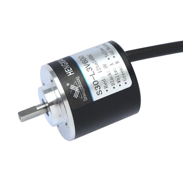 Buy cheap Lightweight Solid Shaft Encoder 4mm Axial Length 250 pulse CNC Optical Encoder OSS-025-2HC encoder NPN open collector from wholesalers