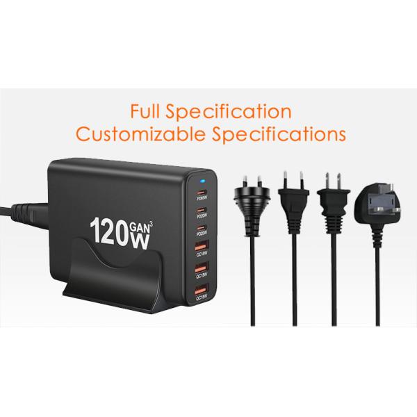 Hot US EU UK AU Multiport USB C PD Fast Charging Wall Charger 120W GaN 6 Port 3 USB C 3 USB a for iPhone Android Mobile