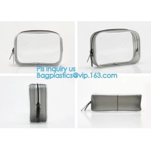 Custom personalized travel waterproof transparent clear pvc zipper toiletry bag,