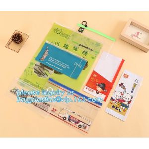 Buy cheap High quality A4 A5 size clear transparent pvc zipper pp document carrying zip file folder bag for office bagplastics pac from wholesalers