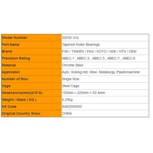 Buy cheap Metric Transmission Taper Roller Bearings 32030 X/Q Large Size from wholesalers