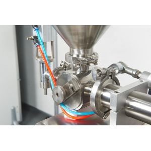 Double Heads Pneumatic Paste Filler for Beverage Cosmetic Cream Sauce Honey 65