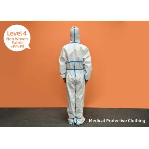 Buy cheap White Medical Isolation Gown Waterproof Breathable Membrane Aami Level 4 from wholesalers
