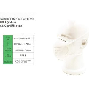Buy cheap CE PPE Personal Protective Equipment FFP2 Mask PFE > 95% from wholesalers
