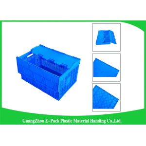 Buy cheap Mesh Collapsible Plastic Containers with Attached Lids / Package Folding Plastic Crates from wholesalers