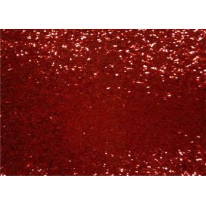 Buy cheap Environmental Friendly Glitter Material Red Chunky Width 138cm 50m Rolls from wholesalers