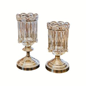 Buy cheap Classical Crystal Glass Transparent Vase Flower Display Glass Vase from wholesalers