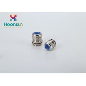 Waterproof High Temperature Cable Gland With Blue / White Silicone Seal