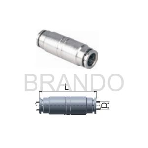 Buy cheap Straight Pneumatic Hose Fittings , Push Tube Fittings Brass Nickle Plating from wholesalers