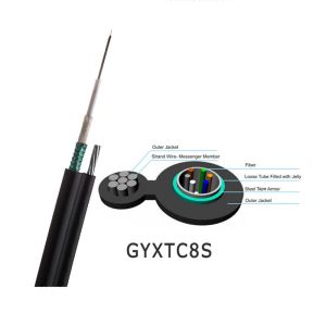 Buy cheap OS1 OS2 Self Supporting GYXTC8S Optical Fiber Cables product