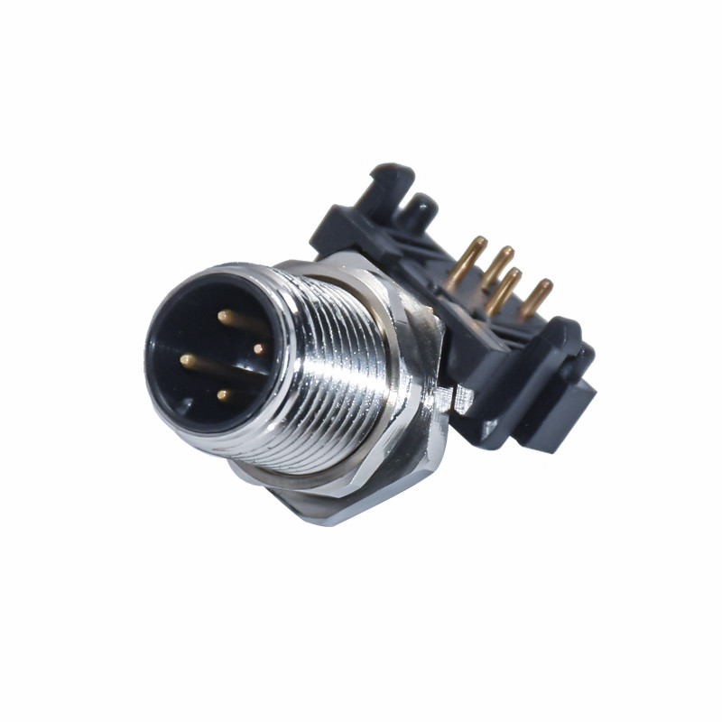 Buy cheap Industrial Camera 4P Elbow 4pin A-Coding Female Ip67 Connector Panel 4way M12 PCB Waterproof Connector from wholesalers