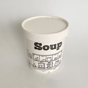 Buy cheap 360ml 12oz Soup Paper Cup With Lid Single Wall Biodegradable Bowls from wholesalers