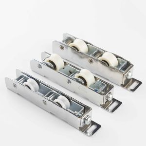 Buy cheap Iron Frame Copper Plating Aluminum Profile Double Door Rollers with U Groove and POM from wholesalers