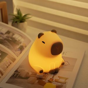 Buy cheap Creative Capybara LED Night Light Cute Silicone Bedside Table Lamp For Kids' Room Smart Home Gift from wholesalers