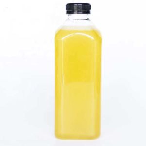 16oz Empty Square PET Plastic Beverage Bottle With Cap Transparent