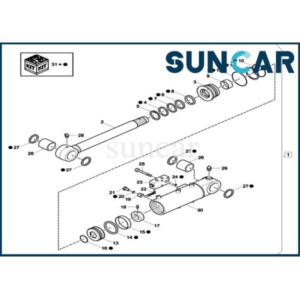 Quality Dozer Blade Oil Seal Kit XKCC-01691 Cylinder Seal Repair Kit XKCC01691 For CX37C Case Machinery for sale