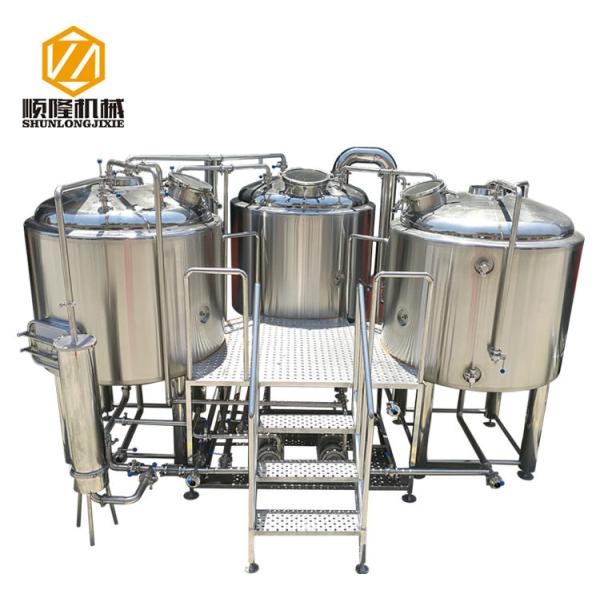SS304 Material Small Microbrewery Equipment , Automated Beer Brewing System