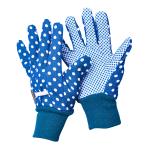 Construction Blue PVC Dotted Garden Work Gloves for Home- and DIY Projects C3819