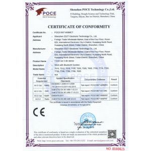 Shenzhen ZDZT Electronic Technology Co., Ltd. Certifications