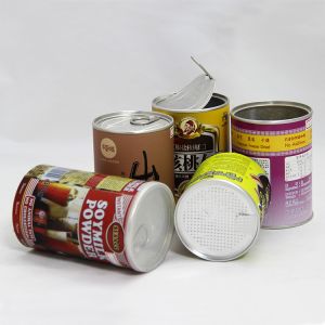 Buy cheap Round Tea Packaging Tin Boxes Composite Containers Packaging With Lids from wholesalers