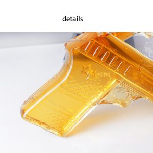 Buy cheap Clear 500ml Hand Gun Shape Glass Whisky Bottle 26cm Length from wholesalers