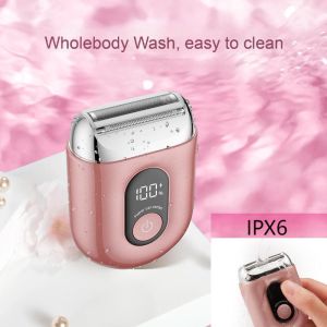 Lady Electric Shaver with Digital Display Rechargeable 450mAh IPX6 Waterproof