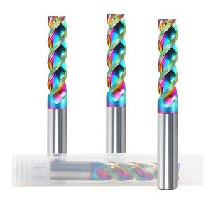 Buy cheap 65 Degree U-shaped groove Aluminum Milling Cutter 3-edge DlC Colorful Coating Tungsten Steel Milling Cutter for Aluminum Milling from wholesalers