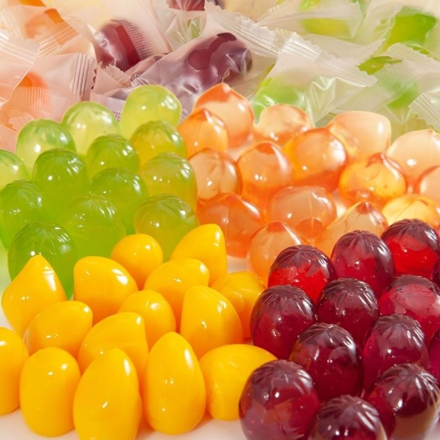 HACCP / BRC Certificate Peeled Gummy Peach And Mango Peeling Candy Jelly