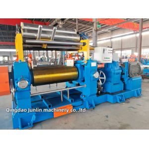Open Type Two Roll Rubber Mixing Mill For Rubber Crusher Customized Voltage