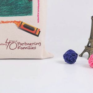 Handheld Personalised Canvas Tote Bags / Custom Made Promotional Cotton Tote