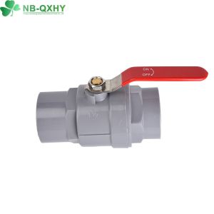 Buy cheap Customized Request Chinese Red Steel Handle QX PVC 2 PCS Ball Valve for Plumbing System from wholesalers