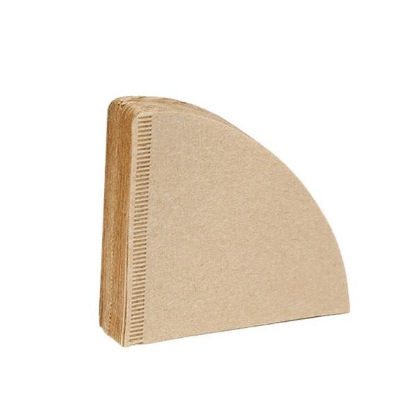 Quality 50pcs / Bag Coffee Filter Paper Unbleached Original Wooden Drip Coffee Paper for sale