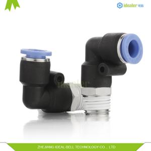 China Composite Plastic Tube Fittings PL10-02 10mm Metric Push In Fittings on sale