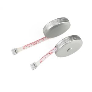 Buy cheap Silver Plastic 1.8m Personalised Sewing Tape Measure With Lanyard Keychain from wholesalers